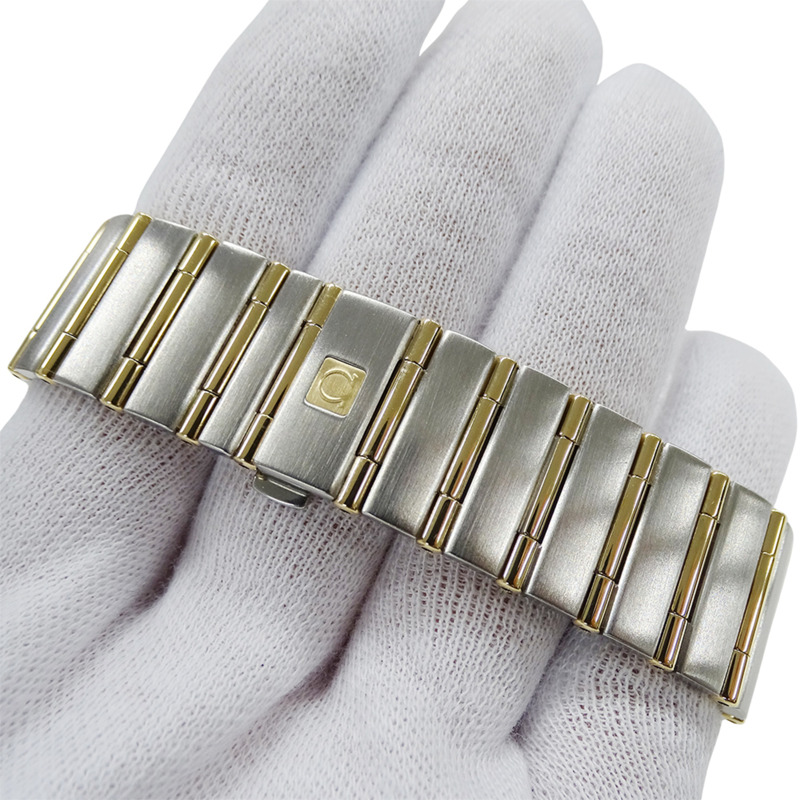 歐米茄星座系列 1212.10 男士腕錶，日期顯示，石英機芯，QZ，不鏽鋼，黃金，全金條，拋光-5