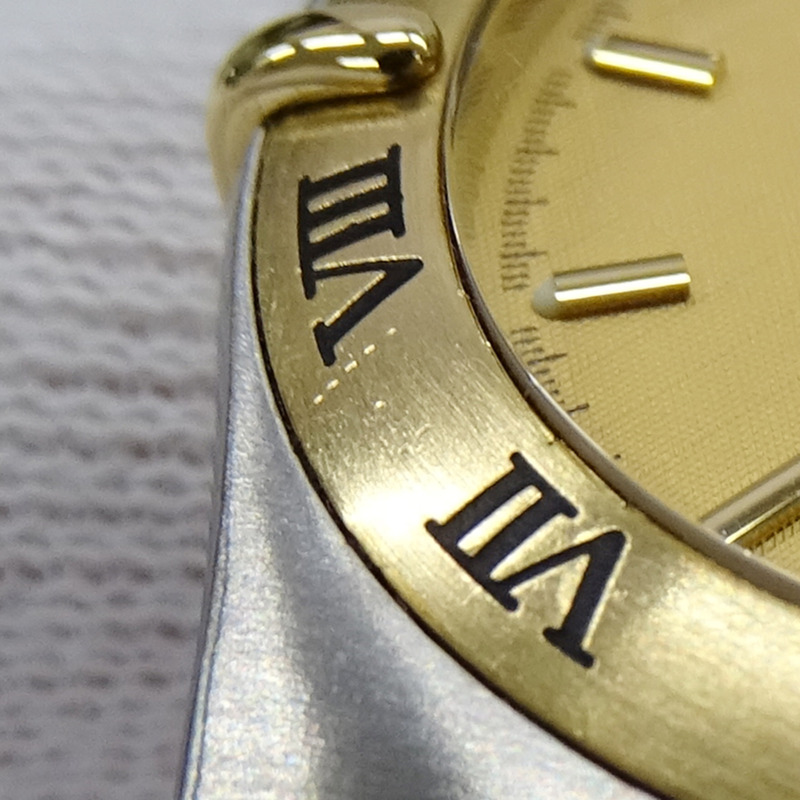 歐米茄星座系列 1212.10 男士腕錶，日期顯示，石英機芯，QZ，不鏽鋼，黃金，全金條，拋光-11