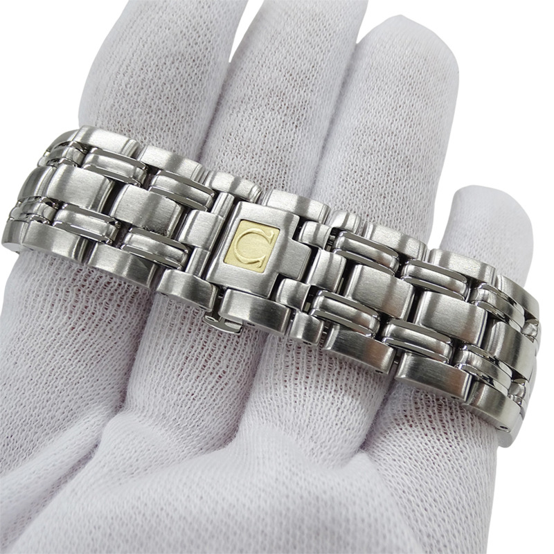 歐米茄海馬系列 2511.81 男士腕錶，120公尺防水，日期顯示，石英機芯，QZ系列，不鏽鋼錶殼，銀色，海軍藍錶盤，拋光處理-5