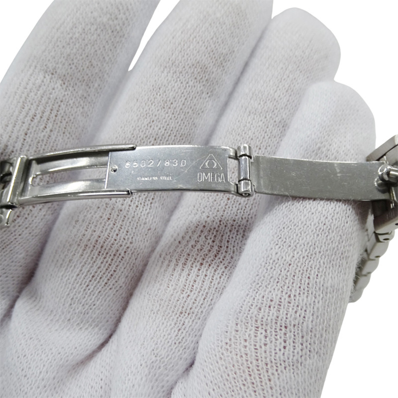 歐米茄海馬系列 2581.81 女士腕錶，120公尺防水，日期顯示，石英機芯，QZ系列，不鏽鋼錶殼，銀色，海軍藍錶盤，拋光處理-4