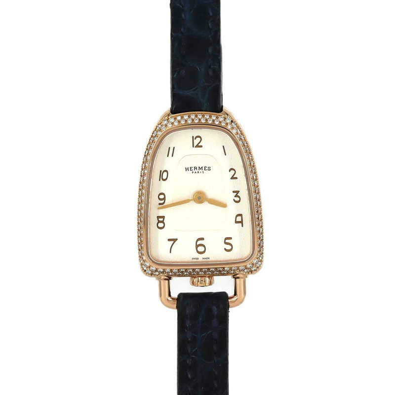 Hermès Galop d'Hermès PG 2D GA1.171 PG/RG 石英腕錶-0