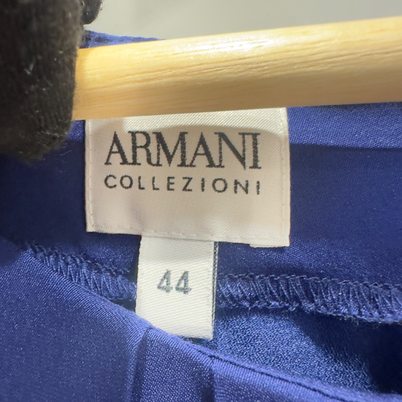 【美收精品】ARMANI 寶藍色緞面洋裝 4-520-3