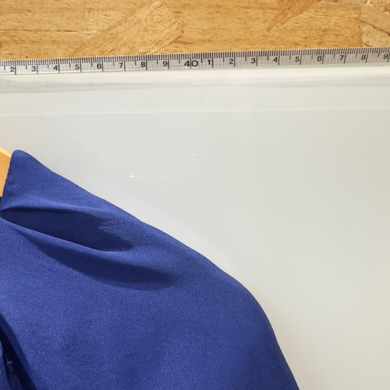 【美收精品】ARMANI 寶藍色緞面洋裝 4-520-7