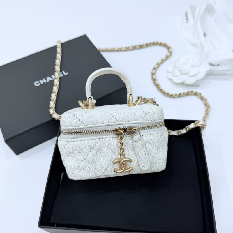 Chanel 香奈兒 vanity mini 白雪公主 化妝盒 小廢包 小盒子 口紅包 化妝包 斜背包 肩背包 手提包-0