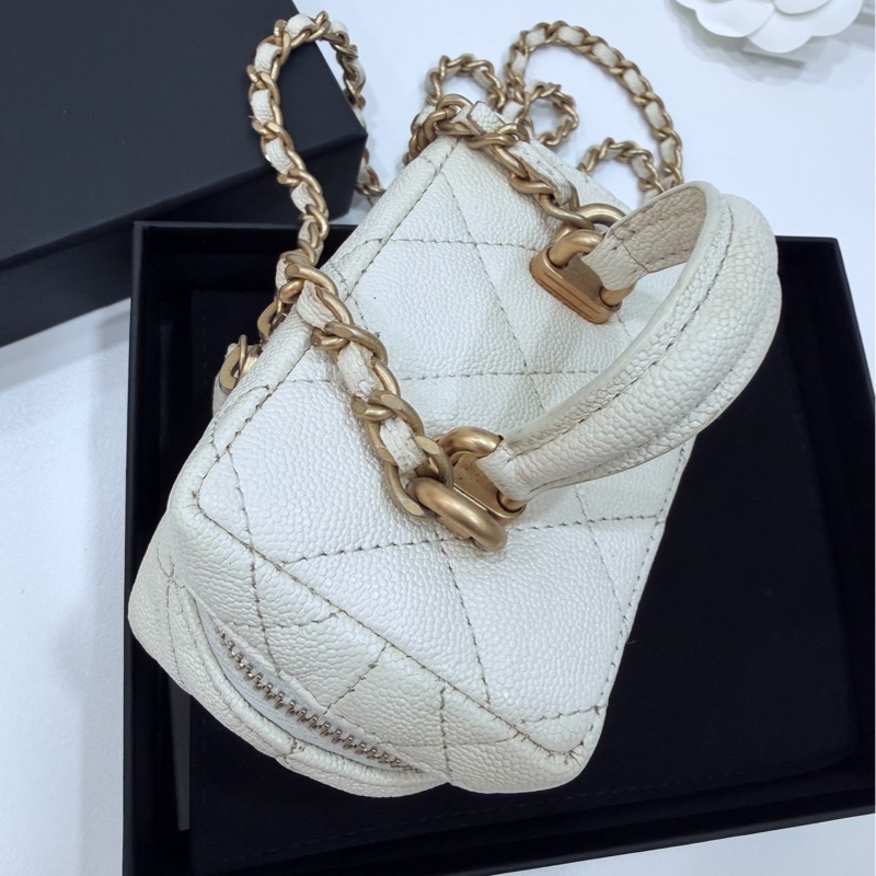 Chanel 香奈兒 vanity mini 白雪公主 化妝盒 小廢包 小盒子 口紅包 化妝包 斜背包 肩背包 手提包-7