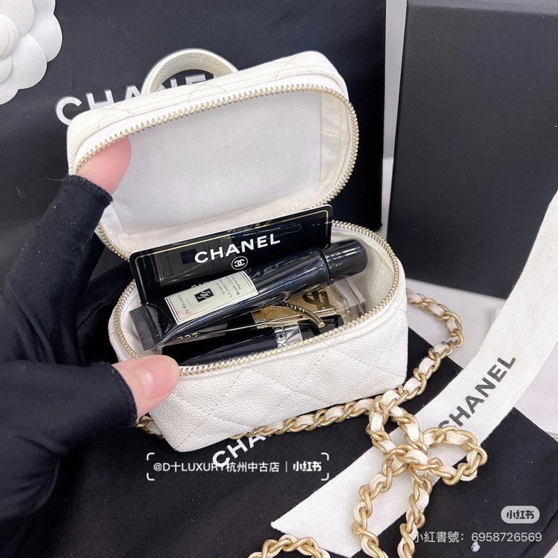 Chanel 香奈兒 vanity mini 白雪公主 化妝盒 小廢包 小盒子 口紅包 化妝包 斜背包 肩背包 手提包-10