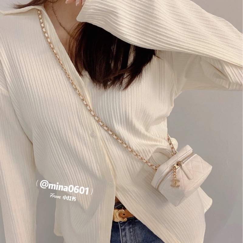 Chanel 香奈兒 vanity mini 白雪公主 化妝盒 小廢包 小盒子 口紅包 化妝包 斜背包 肩背包 手提包-12
