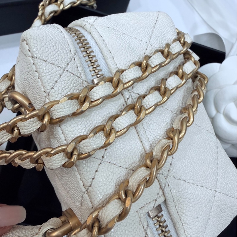 Chanel 香奈兒 vanity mini 白雪公主 化妝盒 小廢包 小盒子 口紅包 化妝包 斜背包 肩背包 手提包-23