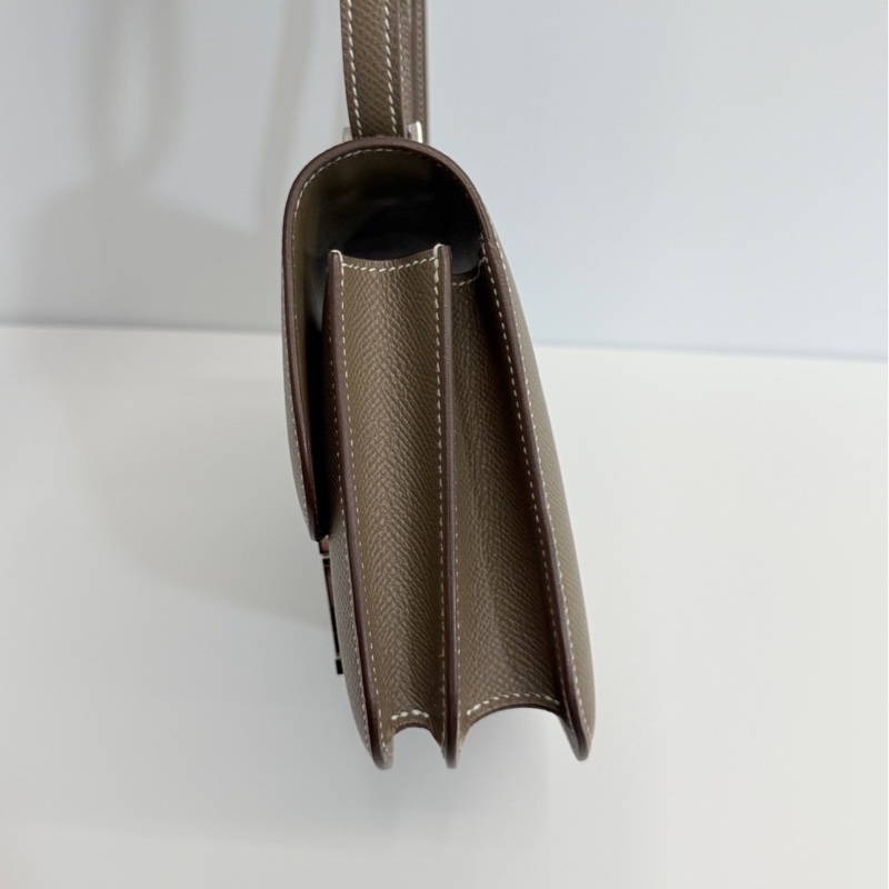 Hermes 康康19 大象灰 銀釦 U刻 Epsom皮 全新-4