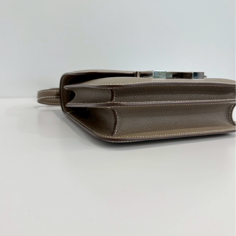 Hermes 康康19 大象灰 銀釦 U刻 Epsom皮 全新-7