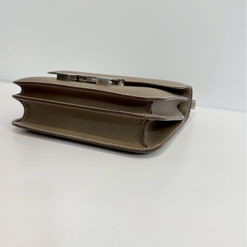 Hermes 康康19 大象灰 銀釦 U刻 Epsom皮 全新-8