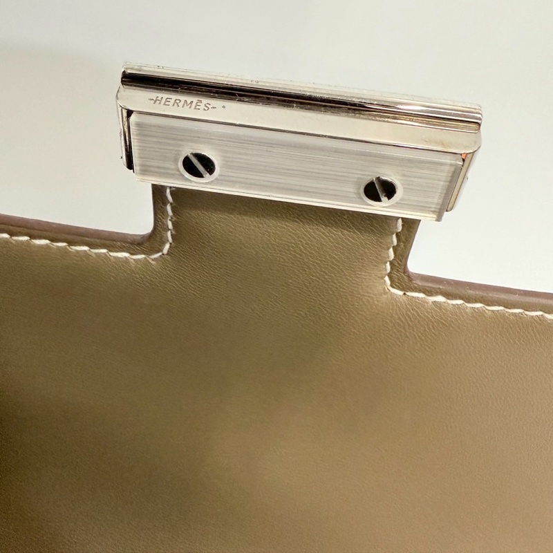 Hermes 康康19 大象灰 銀釦 U刻 Epsom皮 全新-14