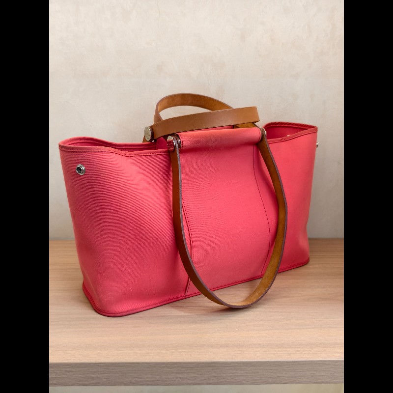 Hermes 帆布托特包 西瓜紅 肩背包手提包-1