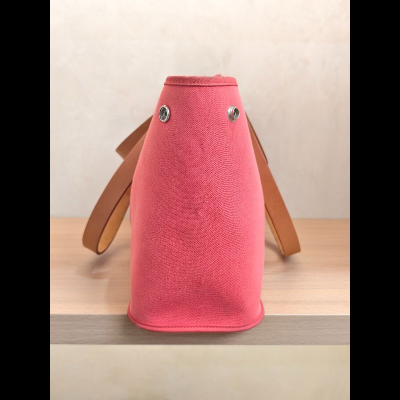 Hermes 帆布托特包 西瓜紅 肩背包手提包-2