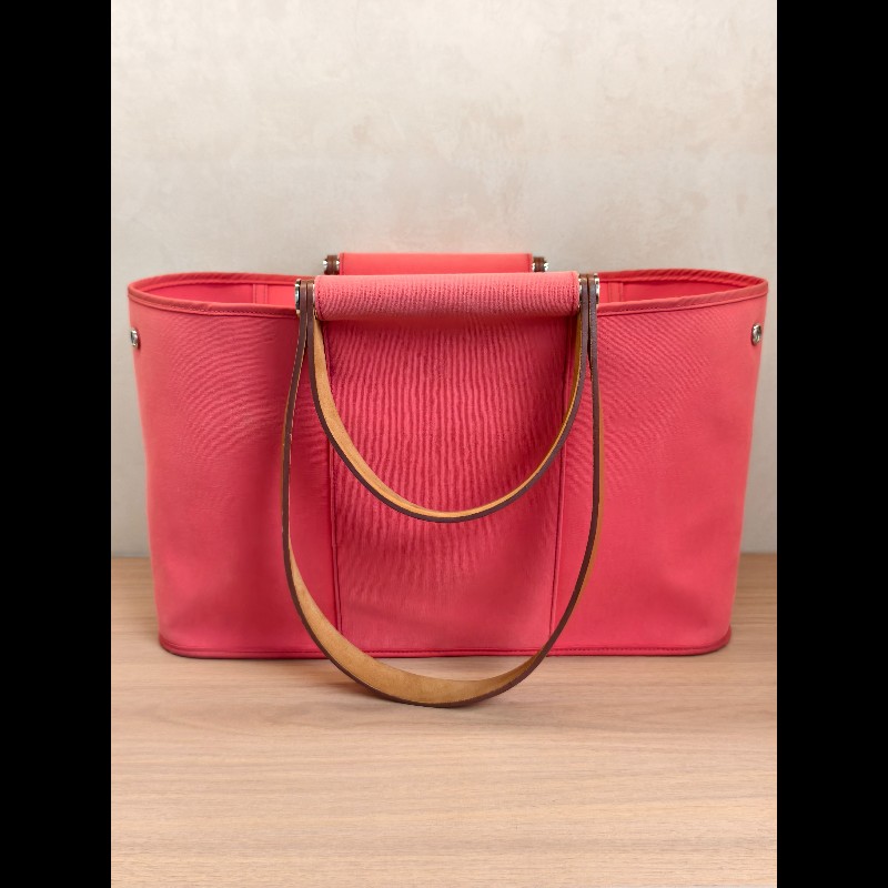 Hermes 帆布托特包 西瓜紅 肩背包手提包-3