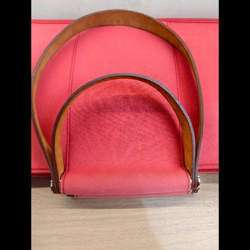 Hermes 帆布托特包 西瓜紅 肩背包手提包-8