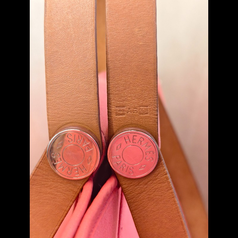 Hermes 帆布托特包 西瓜紅 肩背包手提包-29