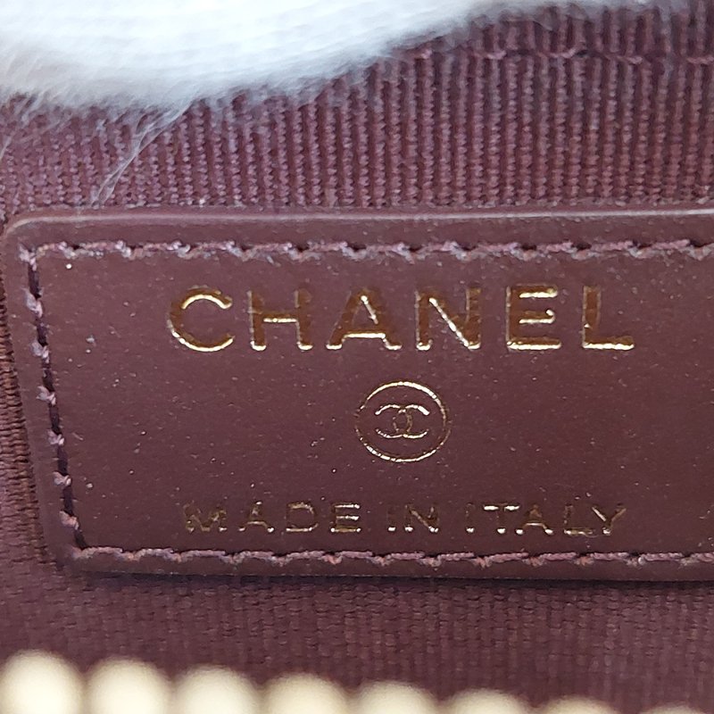 CHANEL經典金色雙C 🎀現貨實拍 🎀 LOGO菱格粒紋牛皮L型拉鍊卡夾/零錢包(黑色AP3179B)全新品-55