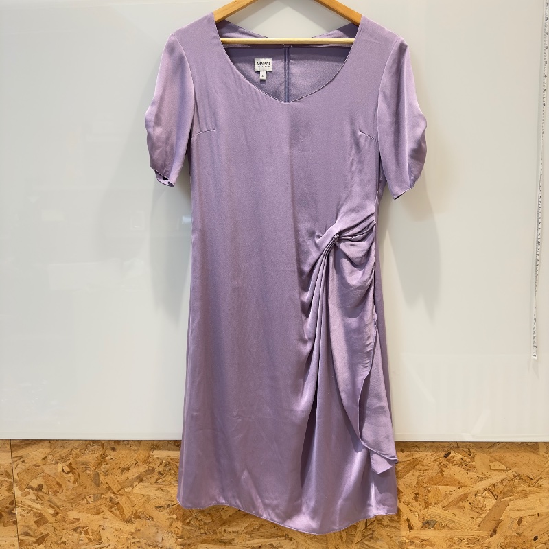 【美收精品】ARMANI 紫色緞面洋裝 4-521-0