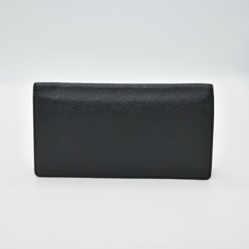 Louis Vuitton 路易威登 Taiga 黑色 牛皮 男用長夾-0