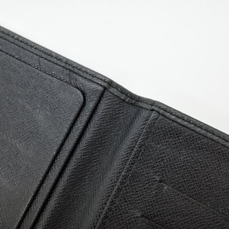 Louis Vuitton 路易威登 Taiga 黑色 牛皮 男用長夾-5