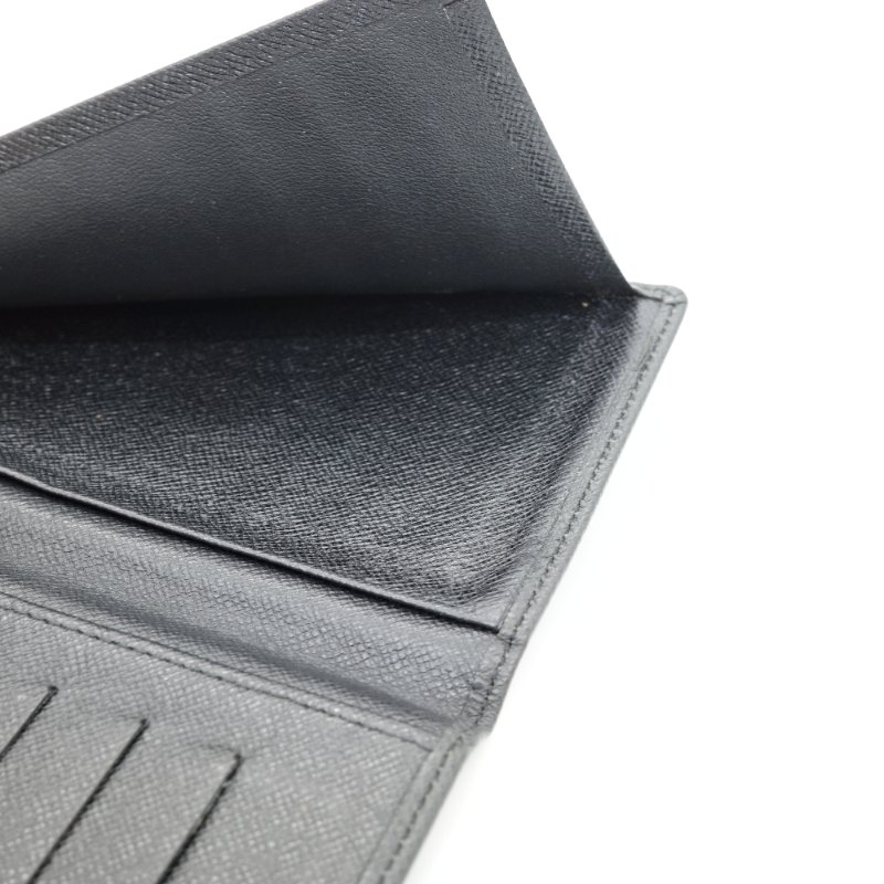 Louis Vuitton 路易威登 Taiga 黑色 牛皮 男用長夾-6