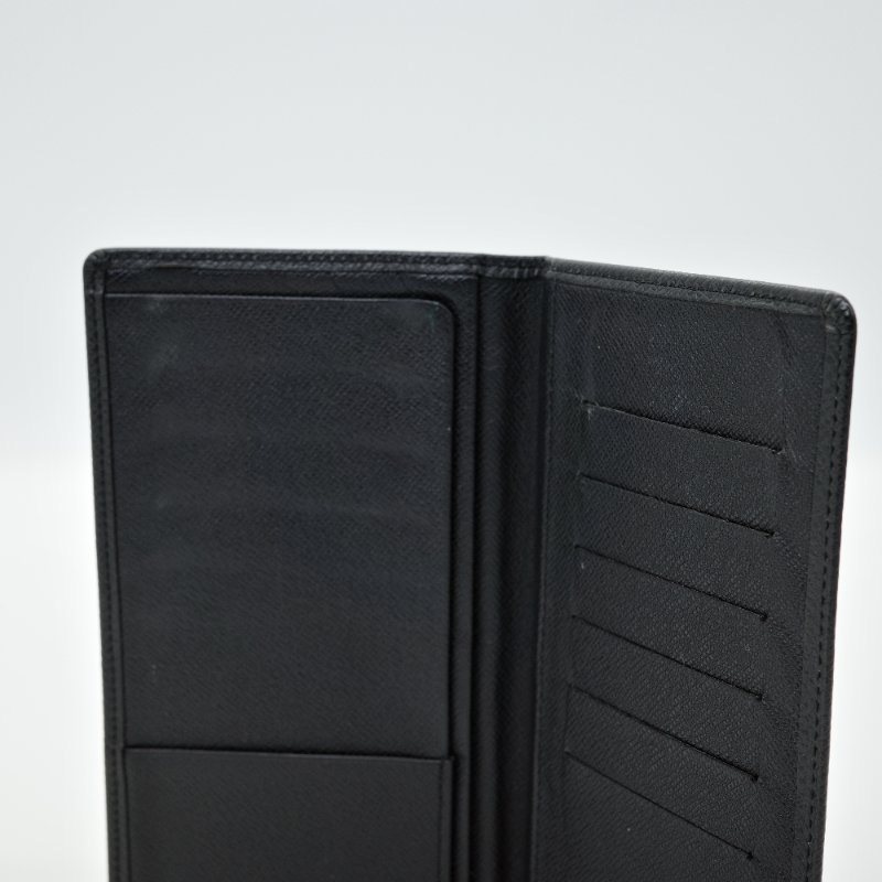 Louis Vuitton 路易威登 Taiga 黑色 牛皮 男用長夾-7
