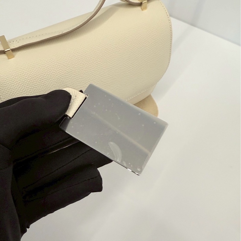 Hermes 康康19 奶昔白 金釦 W刻 Epsom皮 全新-18