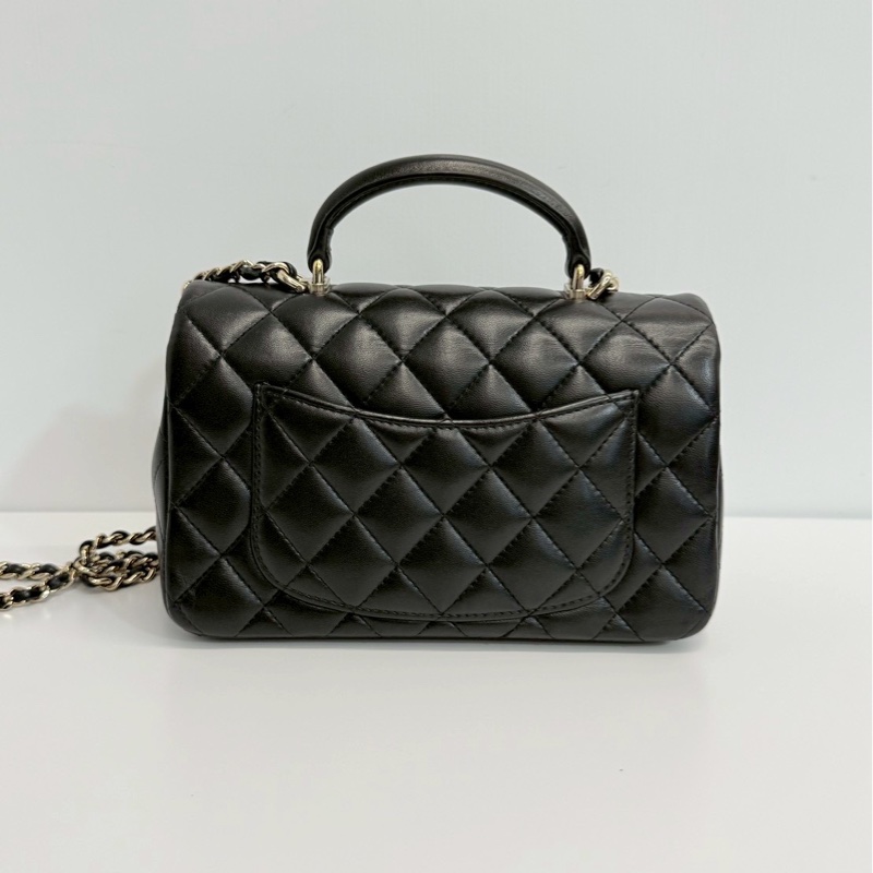 Chanel CF20 mini handle 黑金 晶片款 全新-3