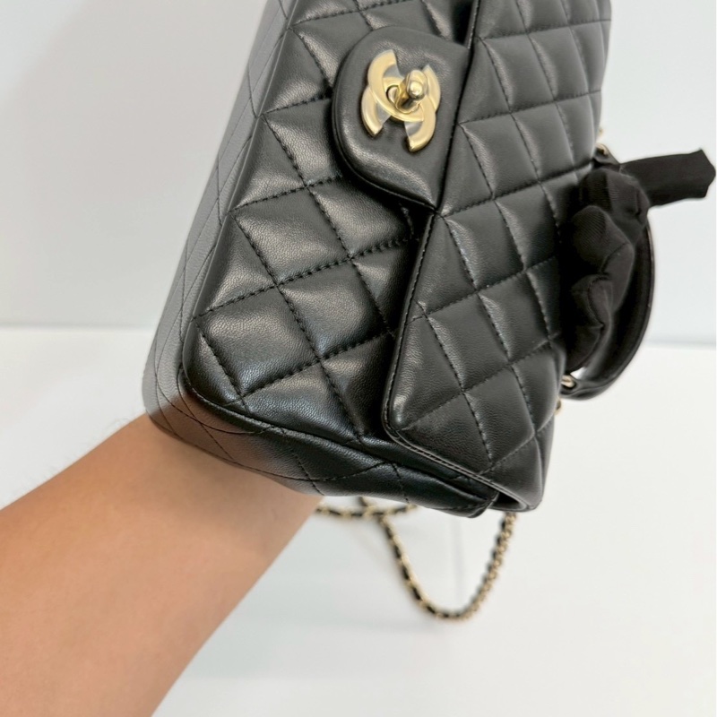 Chanel CF20 mini handle 黑金 晶片款 全新-7
