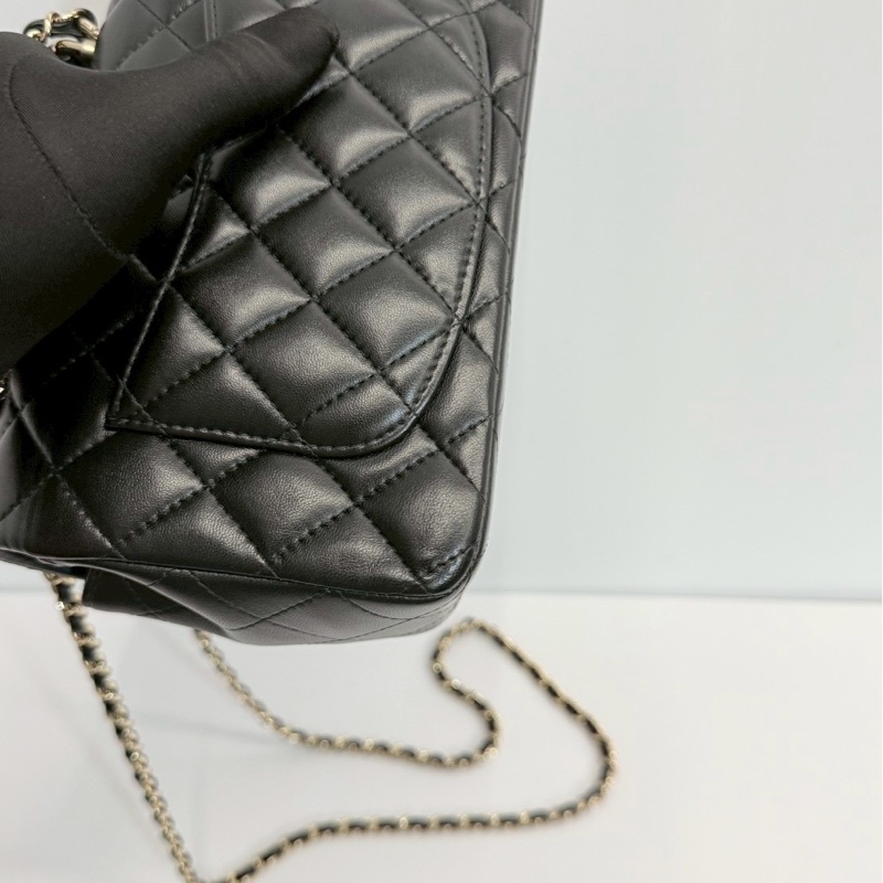 Chanel CF20 mini handle 黑金 晶片款 全新-9