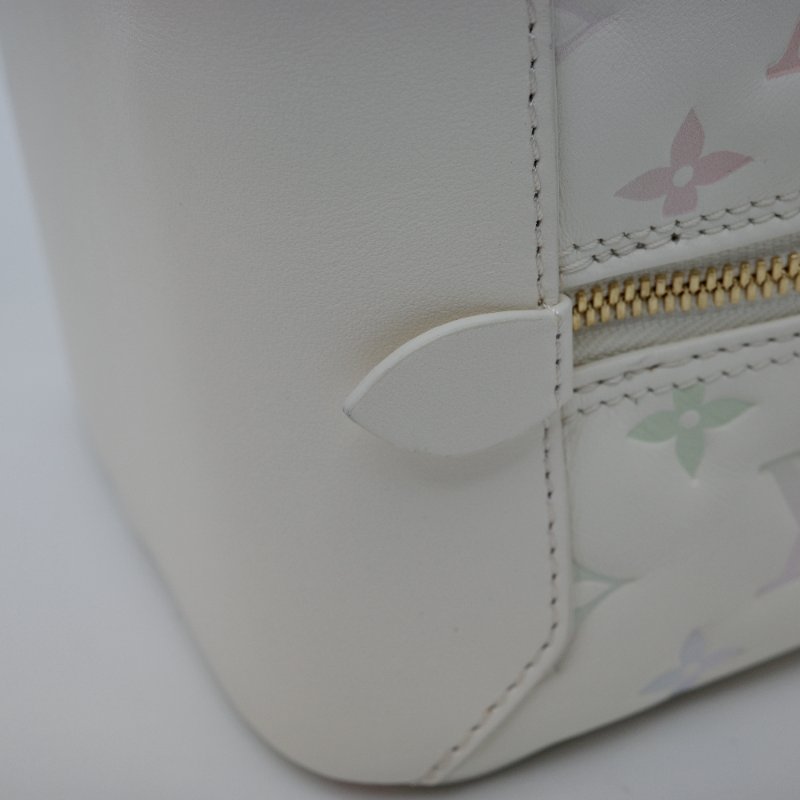 Louis Vuitton 路易威登 New Square 米色 炫彩 小羊皮 方形 托特單肩包 斜挎包-8