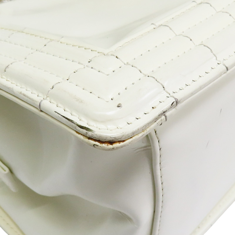 白色 牛皮 BOY 肩背包 銀釦【CHANEL 香奈兒】-9