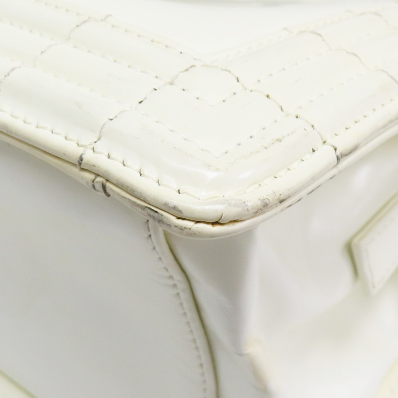 白色 牛皮 BOY 肩背包 銀釦【CHANEL 香奈兒】-10