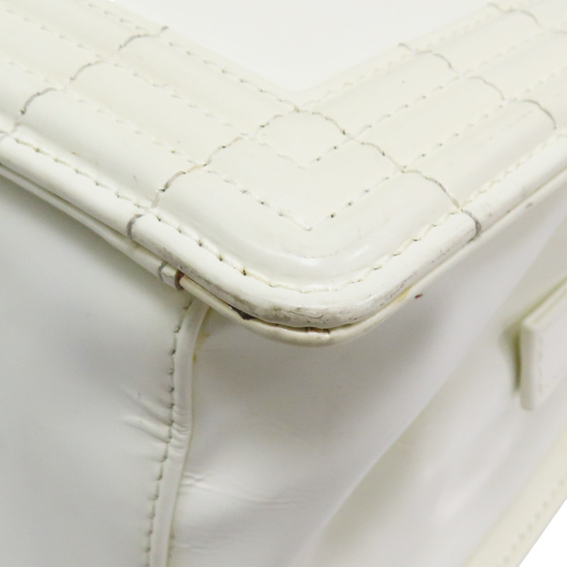 白色 牛皮 BOY 肩背包 銀釦【CHANEL 香奈兒】-12