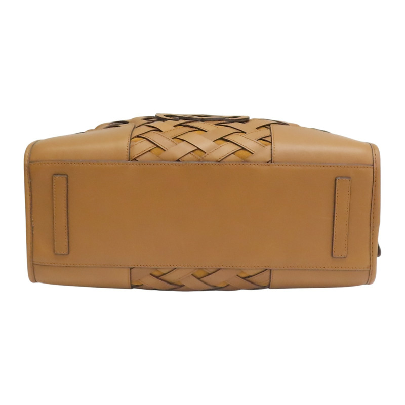 棕色 編織牛皮 Amazona 36 手提包【LOEWE 羅威】-3