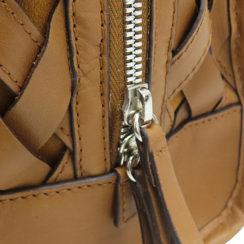 棕色 編織牛皮 Amazona 36 手提包【LOEWE 羅威】-9