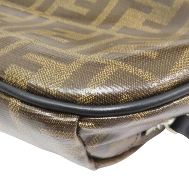 棕色 PVC塗層帆布 腰包【FENDI 芬迪】 7VA446-11