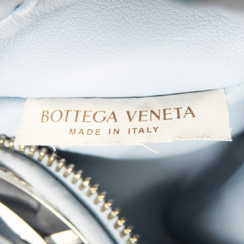 水藍色 羊皮編織 Mini Jodie 手提包【BOTTEGA VENETA BV 寶緹嘉】 651876-6