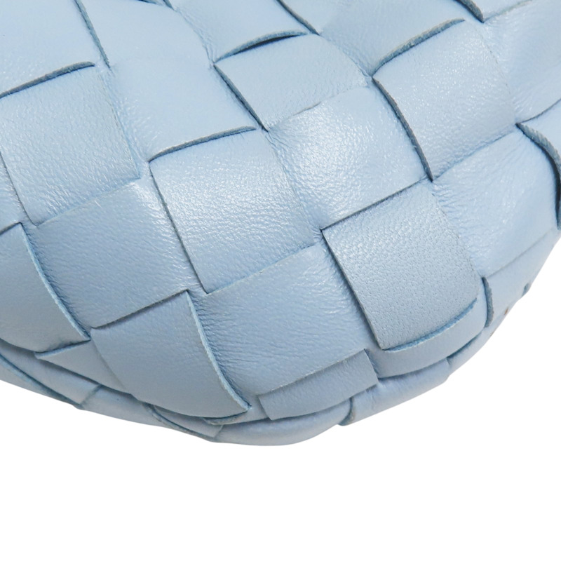 水藍色 羊皮編織 Mini Jodie 手提包【BOTTEGA VENETA BV 寶緹嘉】 651876-10