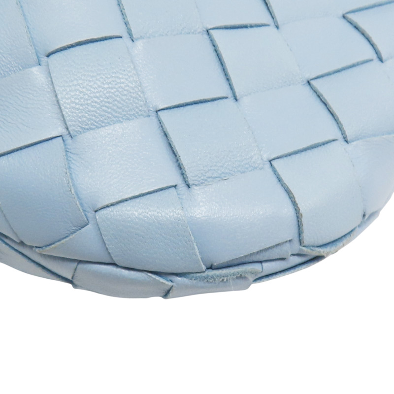 水藍色 羊皮編織 Mini Jodie 手提包【BOTTEGA VENETA BV 寶緹嘉】 651876-12