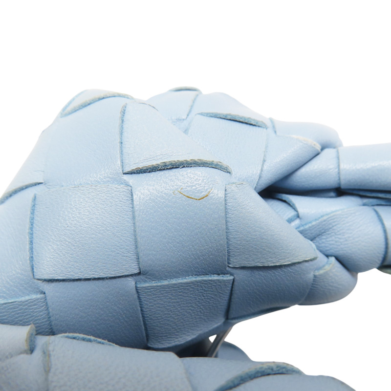 水藍色 羊皮編織 Mini Jodie 手提包【BOTTEGA VENETA BV 寶緹嘉】 651876-14