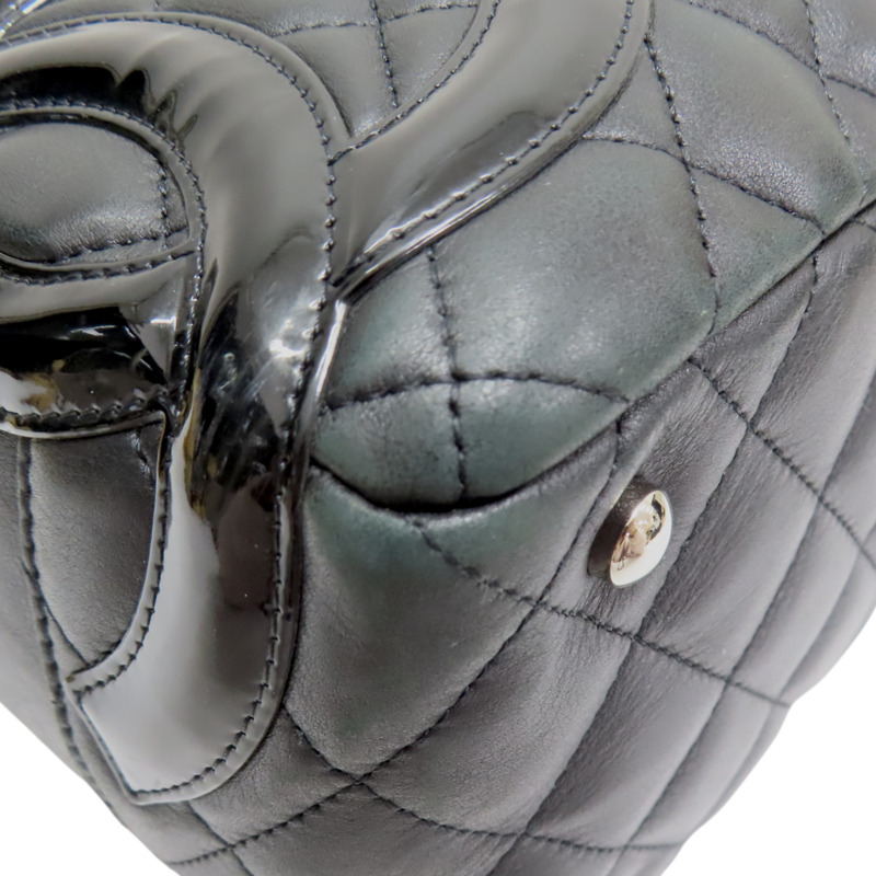 黑色 菱格紋 荔枝牛皮 Cambon Shoulder 肩背包【CHANEL 香奈兒】 A25171-9