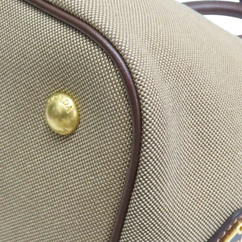 棕色 Jacquard 帆布 兩用包【PRADA 普拉達】 1BA172-11