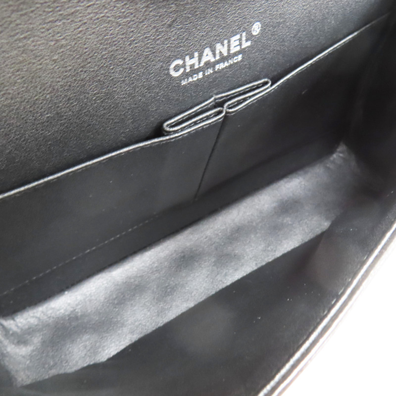 黑色 臘光牛皮 COCO25 鏈帶肩背包【CHANEL 香奈兒】 A01112-4