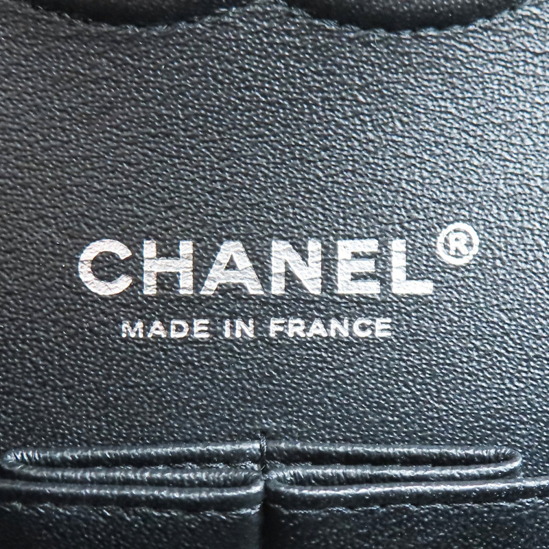 黑色 臘光牛皮 COCO25 鏈帶肩背包【CHANEL 香奈兒】 A01112-5