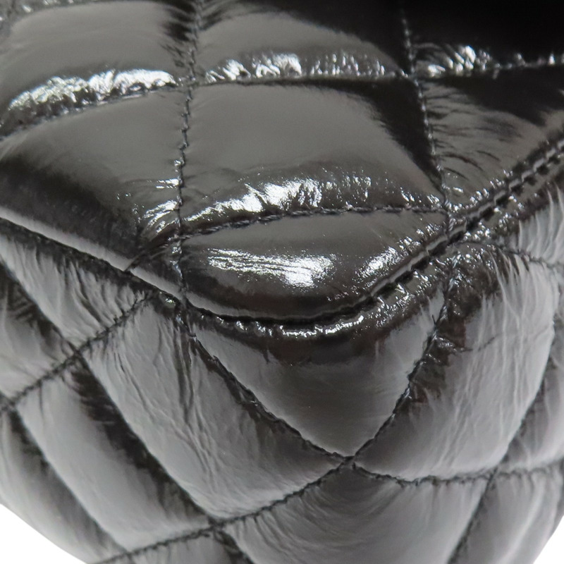 黑色 臘光牛皮 COCO25 鏈帶肩背包【CHANEL 香奈兒】 A01112-10