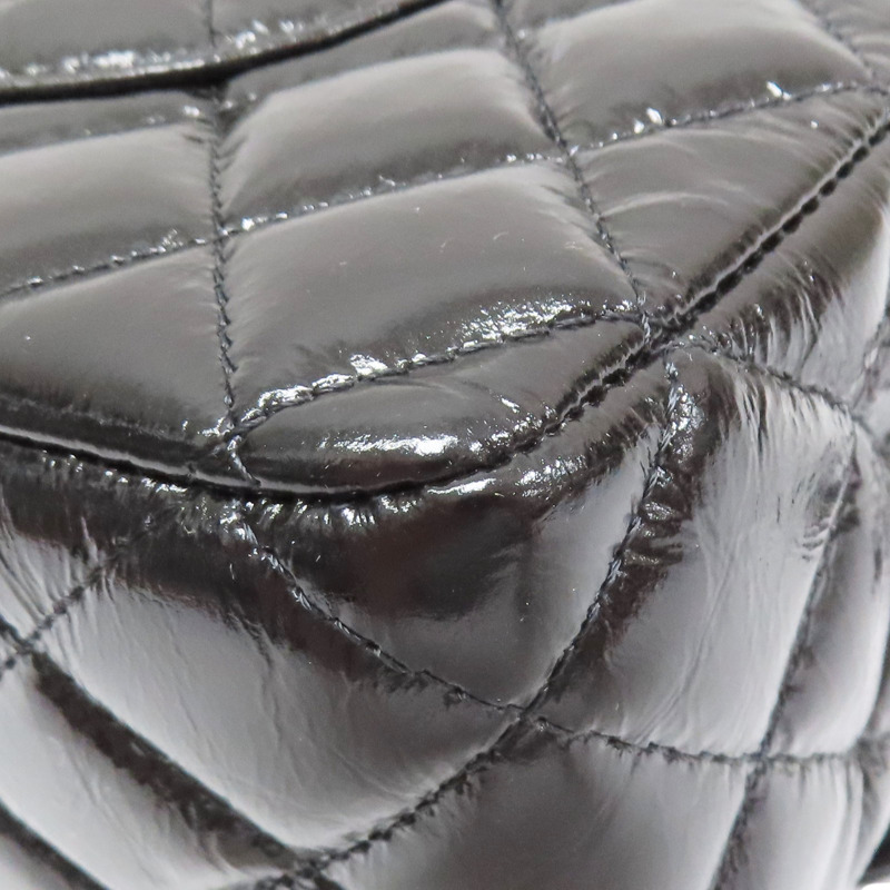 黑色 臘光牛皮 COCO25 鏈帶肩背包【CHANEL 香奈兒】 A01112-12