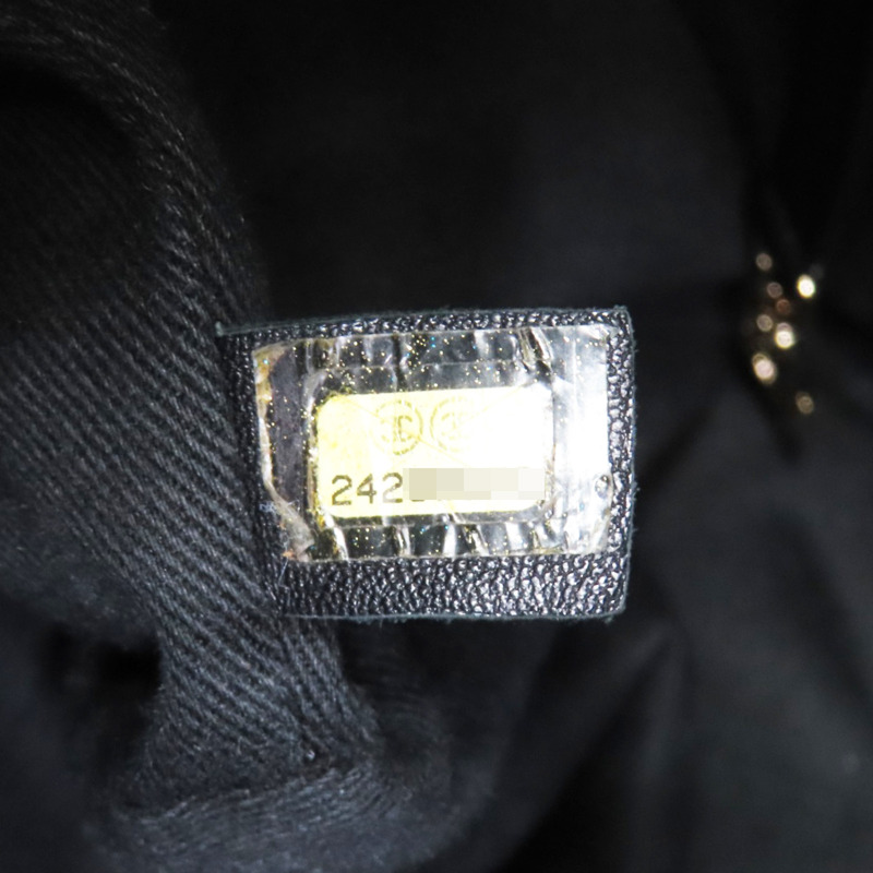 黑色 牛皮 後背包 金釦【CHANEL 香奈兒】-7