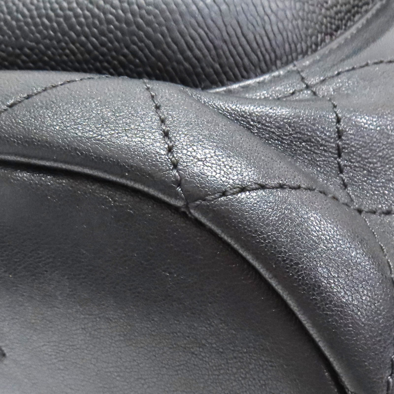 黑色 牛皮 後背包 金釦【CHANEL 香奈兒】-10